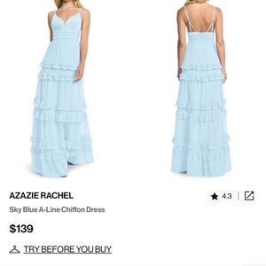 Azazie Sky Blue Rachel Chiffon Dress